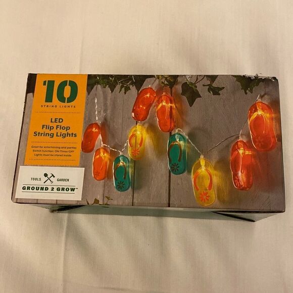 Flip flop -Ground 2 Grow 10 string lights - 4 feet - Picture 2 of 6